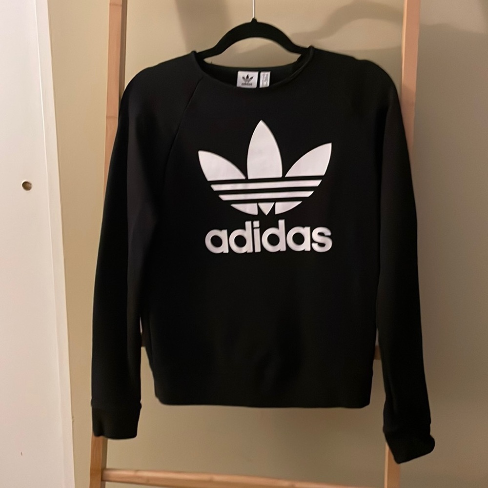 Adidas small treefoil crew neck sweatshirt